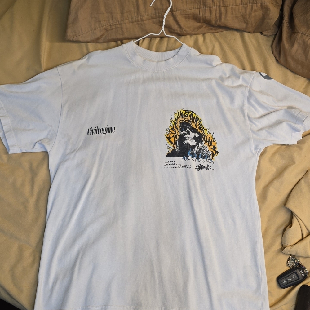 Civil Regime White Graphic Tee